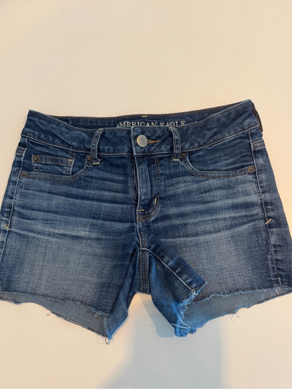 American Eagle Denim Cutoff Shorts - Medium Blue